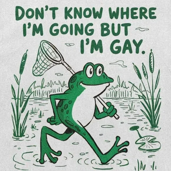 Gay Frog Graphic Shirt, Funny LGBTQ T-Shirt - Picture 2 of 4